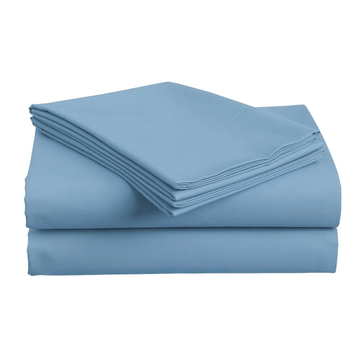 Cearsaf din bumbac LUX albastru deschis 140x240 cm