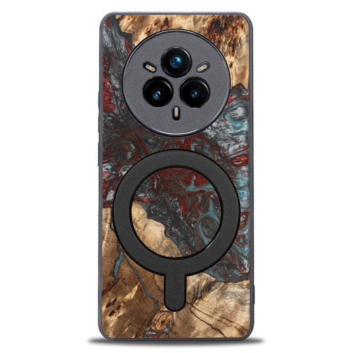 Husa telefon Bewood Unique pentru Realme 14 Pro Plus 5G, din lemn si rasina, 100% protectie, design unic, multicolor