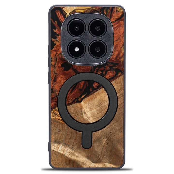 Husa telefon Bewood Unique pentru Xiaomi Redmi Note 14 Pro 5G, lemn si rasina, 100% protectie, design unic, multicolor