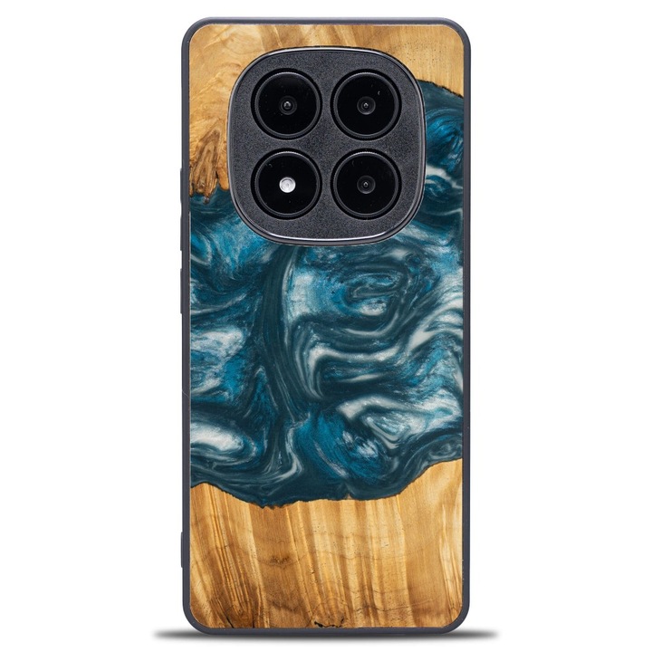 Husa telefon Bewood Unique pentru Xiaomi Redmi Note 14 Pro 5G, lemn si rasina, 100% protectie, design unic, multicolor