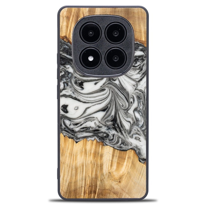 Husa telefon Bewood Unique pentru Xiaomi Redmi Note 14 Pro 5G, lemn si rasina, 100% protectie, design unic, multicolor