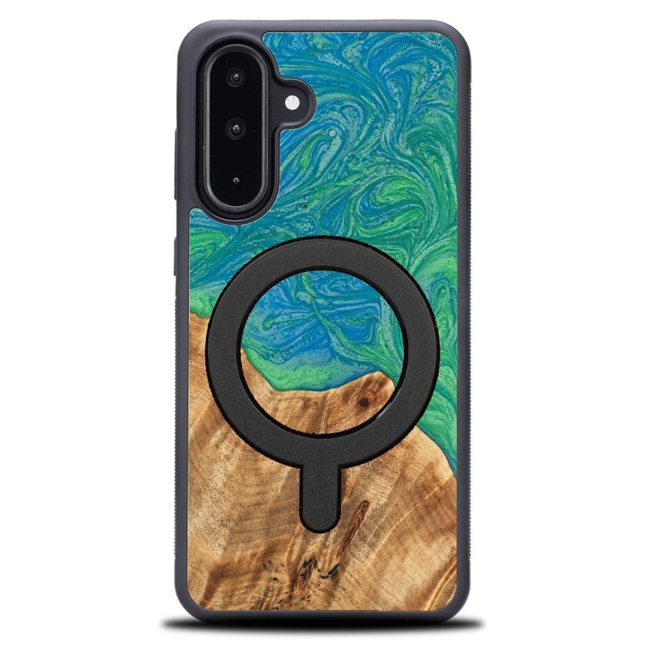 Etui telefon Bewood Unique pentru Samsung Galaxy A26 5G, din lemn si rasina, protectie 100%, design personalizat, multicolor