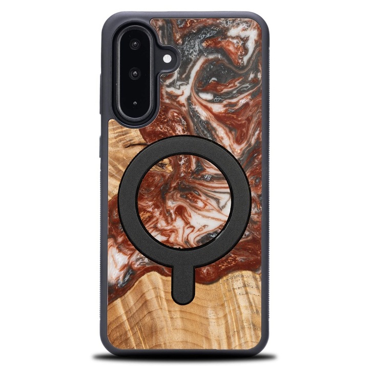 Etui Bewood Unique pentru Samsung Galaxy A26 5G, din lemn si rasina, protectie 100%, design personalizat, multicolor