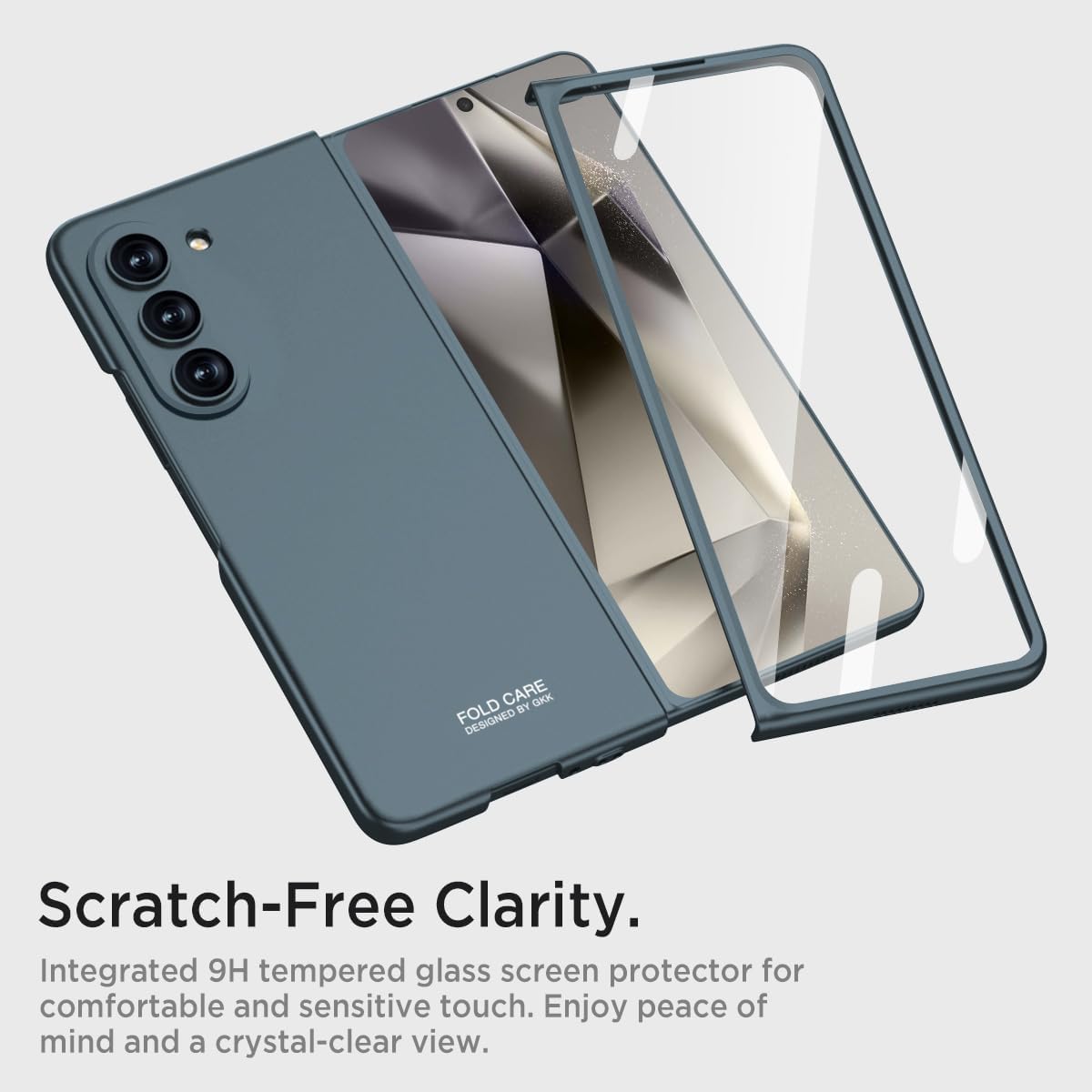 Husa pentru Samsung Galaxy Z Fold 7, protectie completa, ultra-subtire, albastru