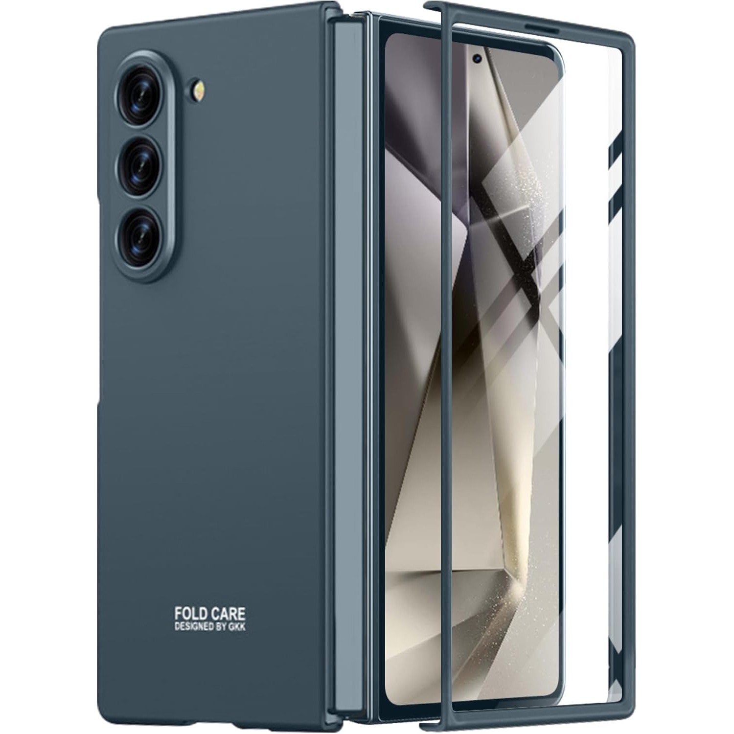 Husa pentru Samsung Galaxy Z Fold 7, protectie completa, ultra-subtire, albastru