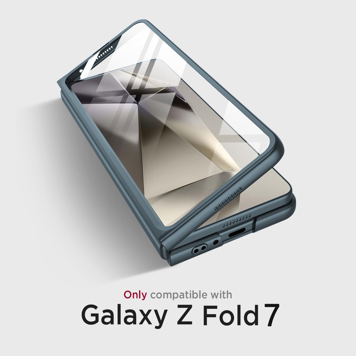 Husa pentru Samsung Galaxy Z Fold 7, protectie completa, ultra-subtire, albastru