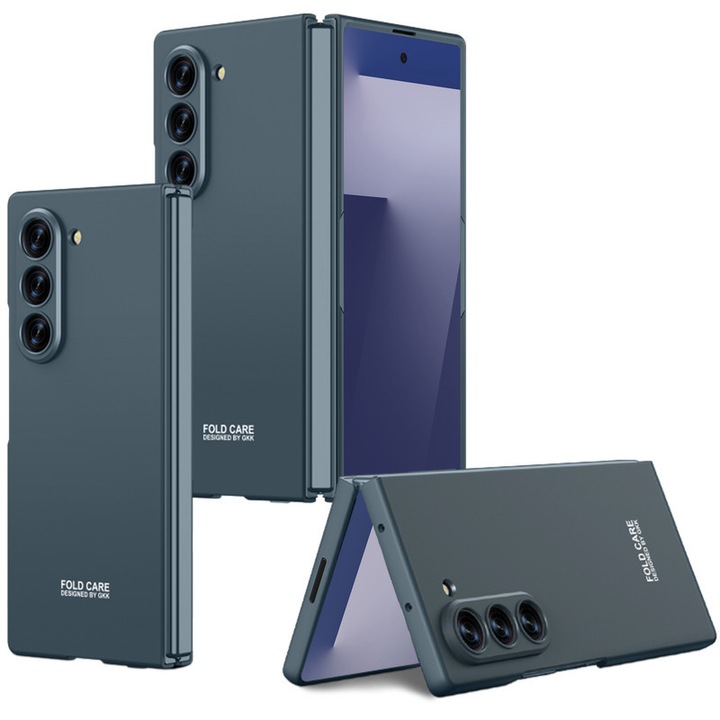 Husa pentru Samsung Galaxy Z Fold 7, protectie completa, ultra-subtire, albastru