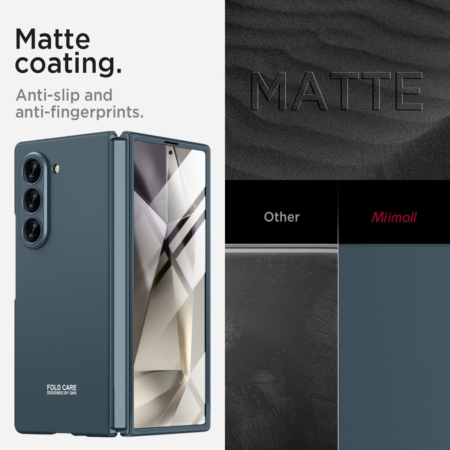 Husa pentru Samsung Galaxy Z Fold 7, protectie completa, ultra-subtire, albastru