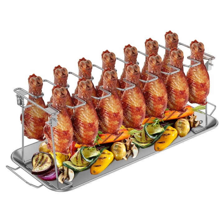 Suport pentru pulpe de pui pentru gratarul cuptorului, pentru prajirea a pana la 14 bucati M Import