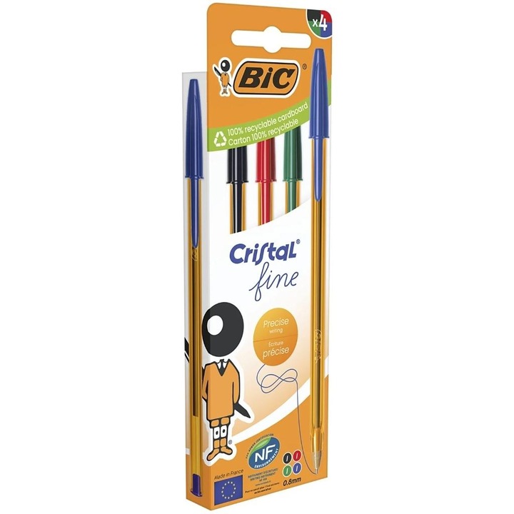 Pixuri BIC, set 4 bucati, multicolor