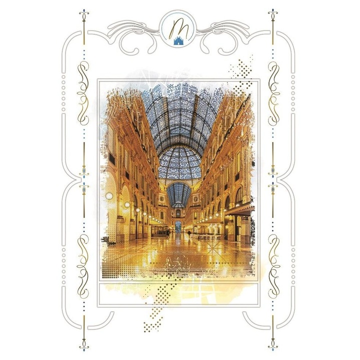 Felicitare DaVinci 12x18cm, zlocita, cu coperta, set