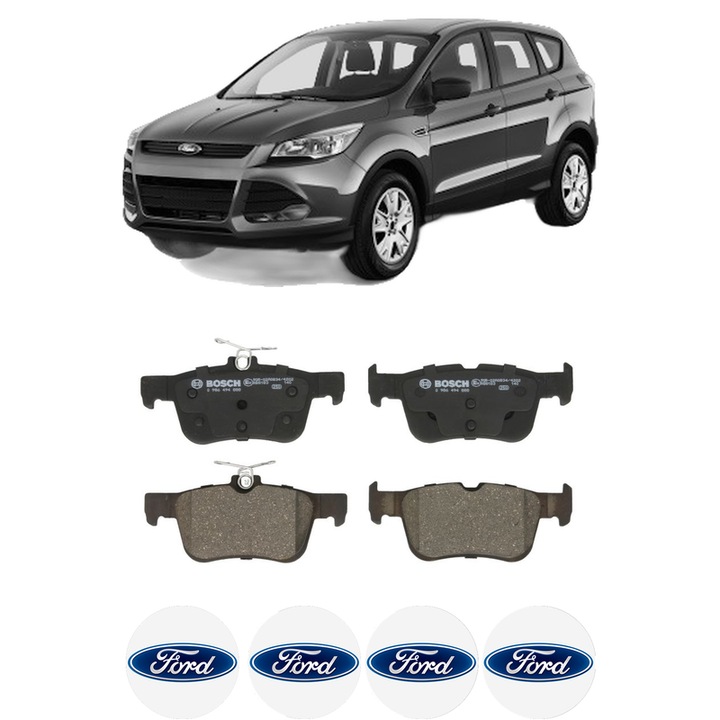 Set placute frana Spate FORD KUGA II VAN 1.5 TDCi din 2019-2019, KW 88 CP 120 CMC 1499, Auto, Bosch, 4 Stickere auto cu FORD
