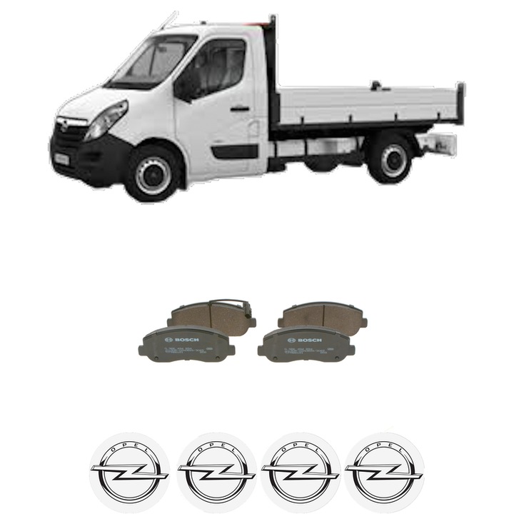 Set placute frana Fata OPEL MOVANO B Platform/Chassis (X62) 2.3 CDTI RWD (EV, HV, UV) din 2016, KW 96 CP 131 CMC 2298, Auto, Bosch, 4 Stickere auto cu OPEL