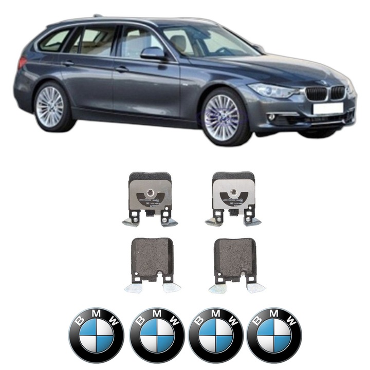 Set placute frana Spate BMW Seria 3 Touring (F31) 320 d xDrive din 2013-2015, KW 147 CP 200 CMC 1995, Auto, Bosch, 4 Stickere auto cu BMW