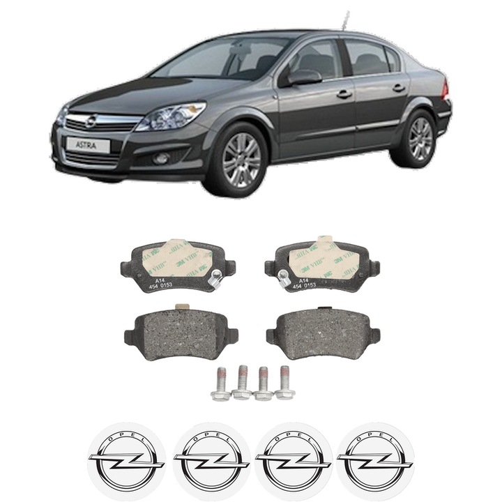 Set placute frana Spate OPEL ASTRA H Saloon (A04) 1.7 CDTi (L69) din 2007-2014, KW 81 CP 110 CMC 1686, Auto, Bosch, 4 Stickere auto cu OPEL