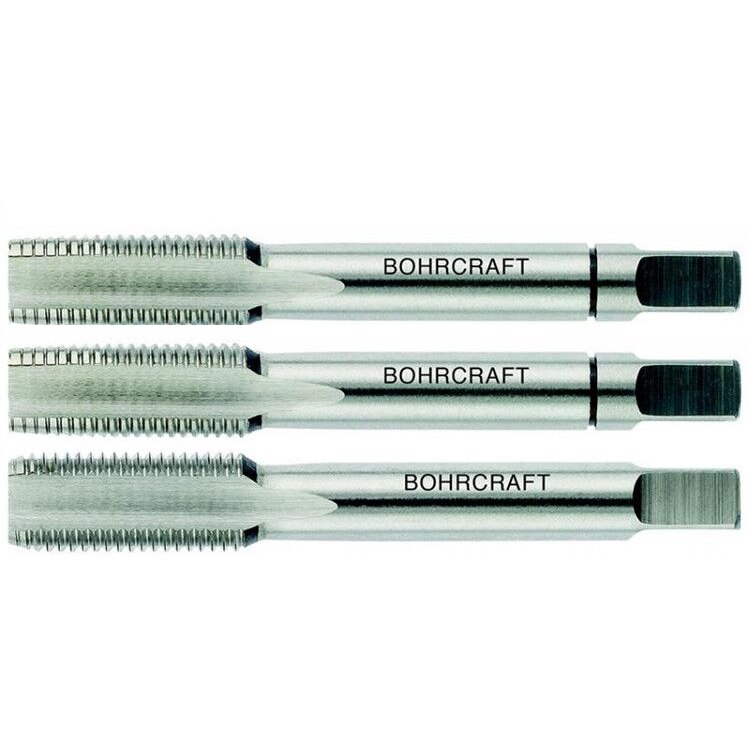 Set tarozi pentru filetare manuala,pas normal, DIN 352, HSS-G, 3 buc/set Metric 16 cu pas de 2,00 mm, Bohrcraft