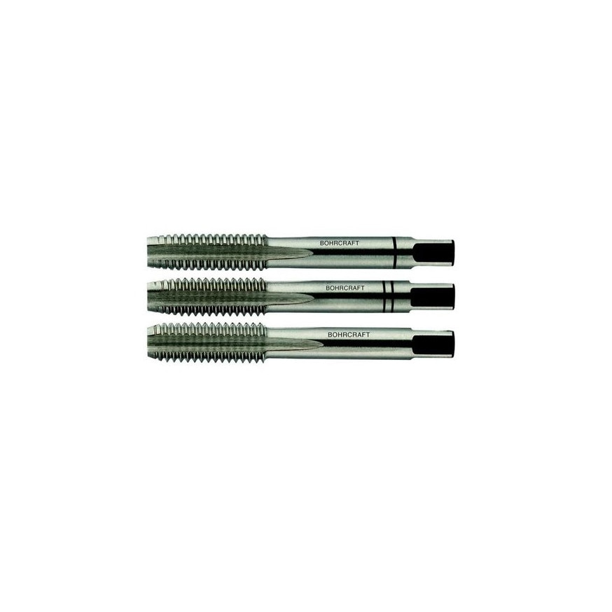 Tarod pentru filetare manuala pe stanga, DIN 352, HSS-G, 3 buc/set marca Bohrcraft METRIC 5 mm cu pas de 0,80 mm