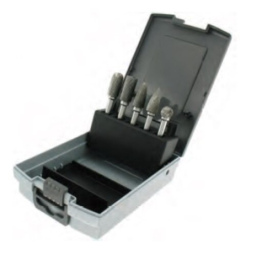 Set 5 freze din carbura pentru metal dur prindere 6 mm , Tivoly