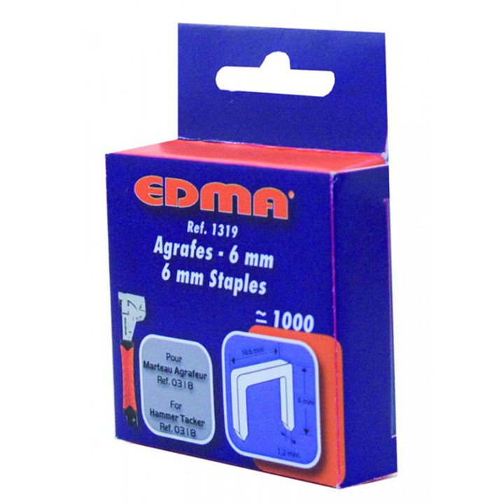 Capse de 6 mm pentru ciocanul de capsat marca Edma
