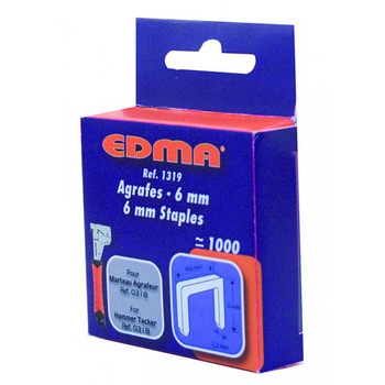 Capse de 6 mm pentru ciocanul de capsat marca Edma Capse de 6 mm pentru ciocanul de capsat marca Edma