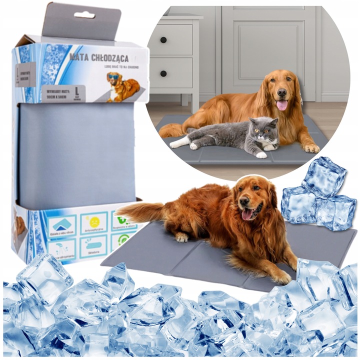 Mata racoroasa XXL pentru caini, doUp, 50x90cm, gri, usor de curatat