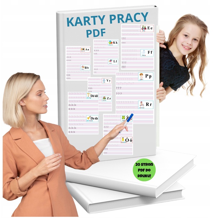 Set de carti de lucru pentru scriere, Doup, litere mari si mici, PDF, pentru clasele 1-3