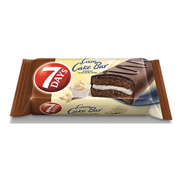 7 Days Cake Bar cu Glazura Vanilie 5*32gr