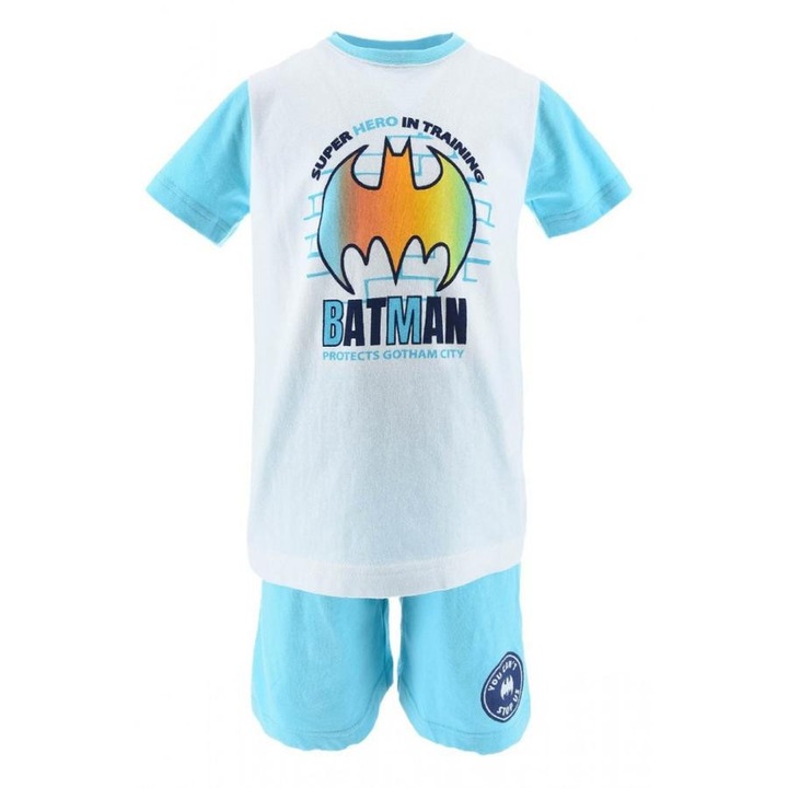 Pijama scurtă pentru copii Batman Protejează, albastră, 3 ani / 98 cm