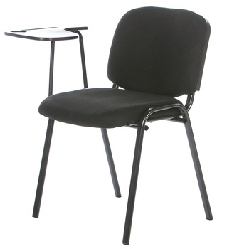 Scaun vizitator Unic Spot, cu masa rabatabila, stofa, Negru Scaun vizitator Unic Spot, cu masa rabatabila, stofa, Negru