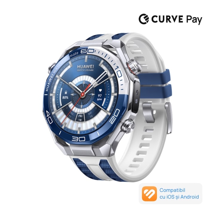 Smartwatch Garmin fenix 8, 43mm, AMOLED, Glass, Otel inoxidabil, Silver, Whitestone Silicone Band