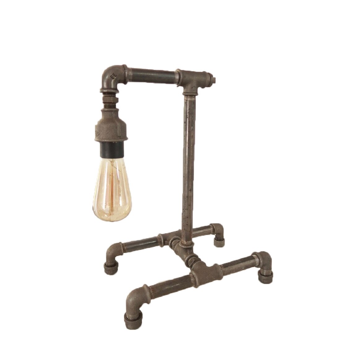Lampa de birou din teava neagra Black Pipe Lamp