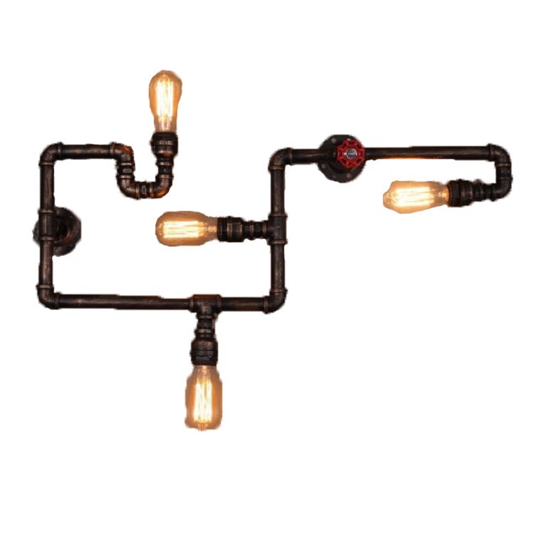 Lampa de perete din teava neagra Wall Pipe Lamp