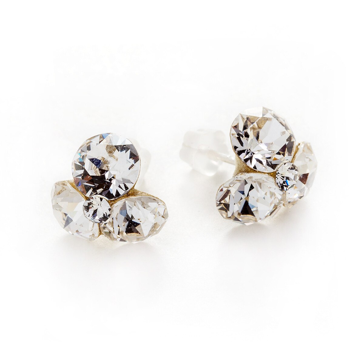 Cercei Argint DaviCrystals cu cristale trifoi Cristal