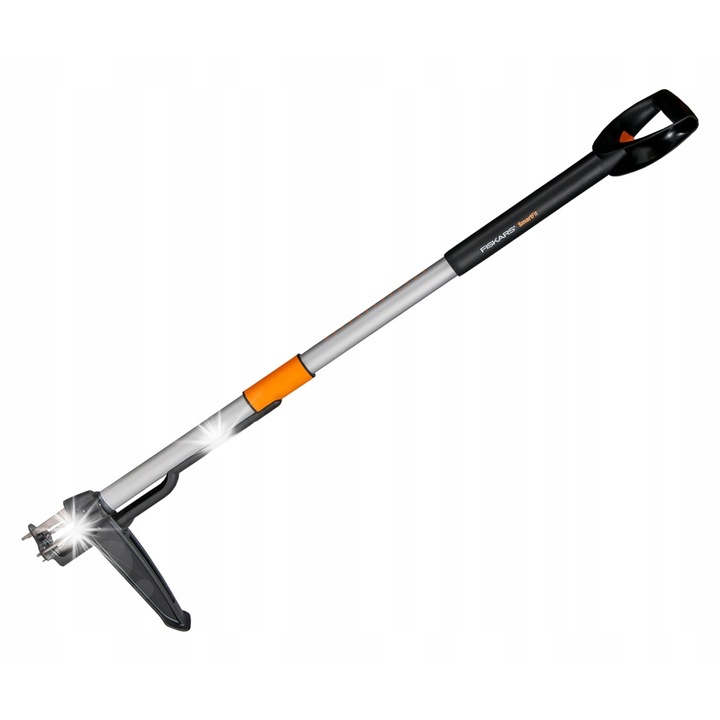 Лопата за премахване на трева, Fiskars SmartFit, регулируема дължина 99-119 см, алуминий, сив/черен