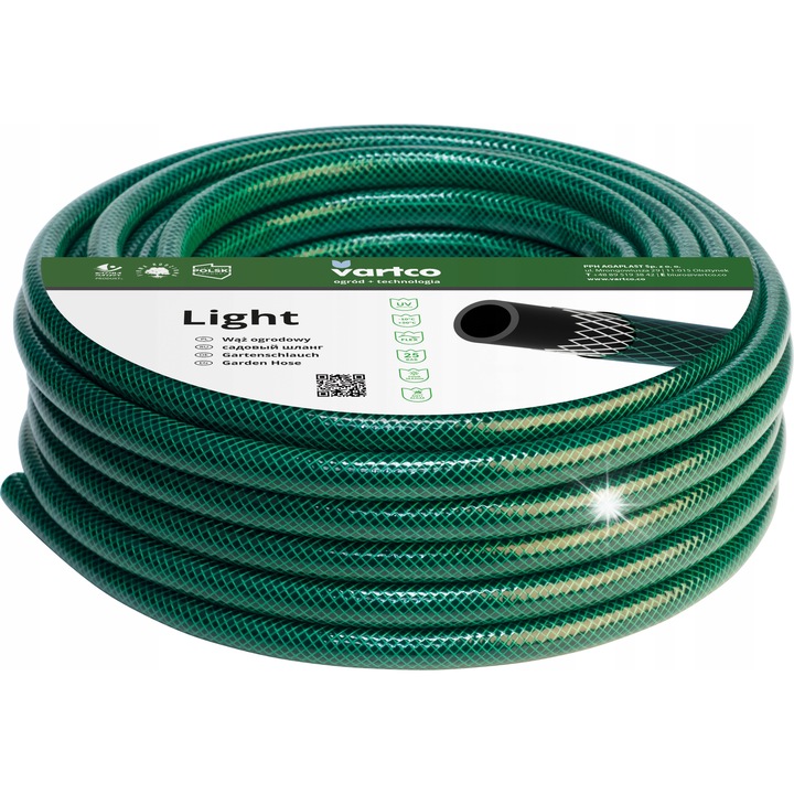 Градински маркуч 1/2" 100 м Vartco, 3-слоен, устойчив на UV, еластичен