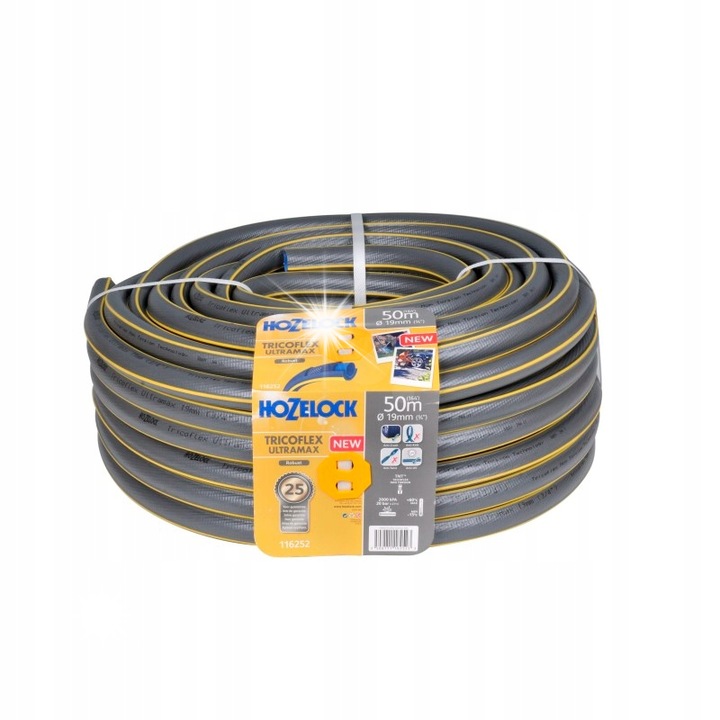 Градински маркуч, Hozelock, Tricoflex Ultramax, 50м, 19мм, устойчив на атмосферни влияния