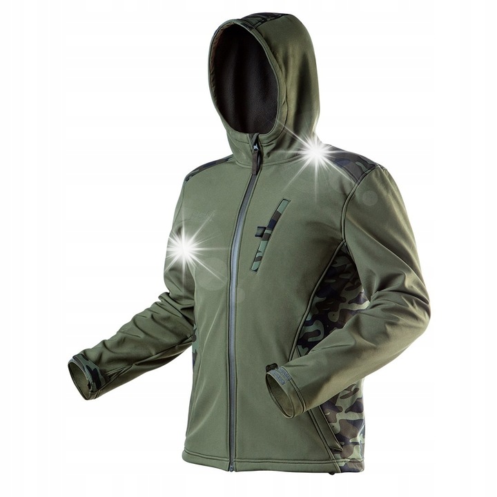 Мъжко софтшел яке NEO Tools, модел CAMO, водоустойчиво, тъмнозелено, L INTL