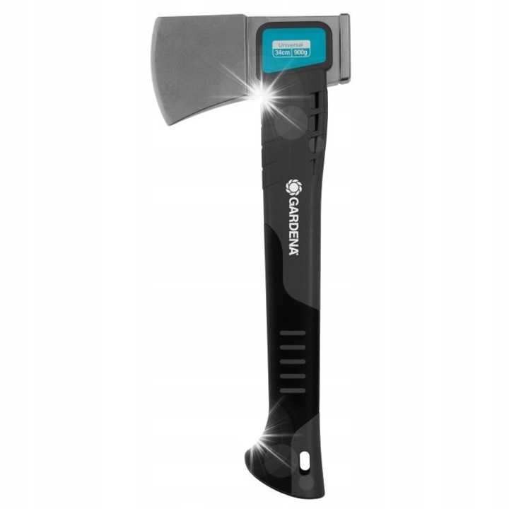 Универсална брадва Gardena, 0.9 кг, ергономична, черно-сребристо