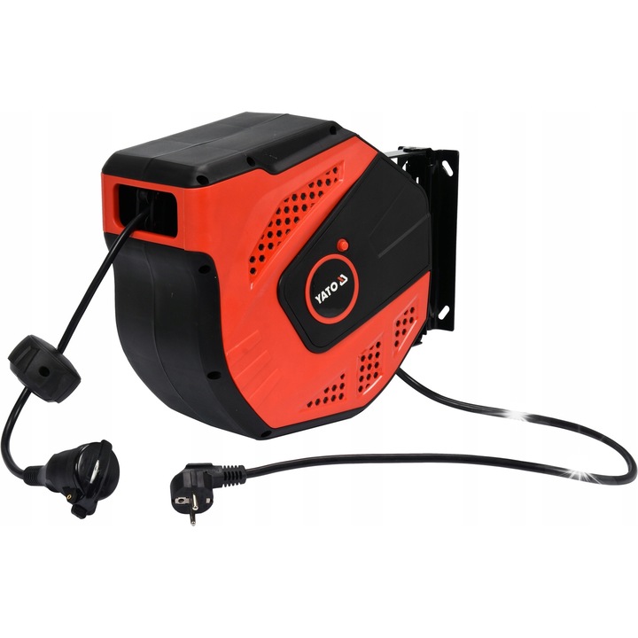 Електрически удължител Yato 20м, автоматичен, 1 контакт, IP34