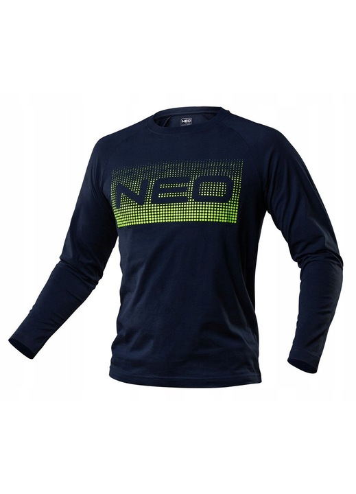 Блуза NEO с неонов принт, черна, памучна, Черен