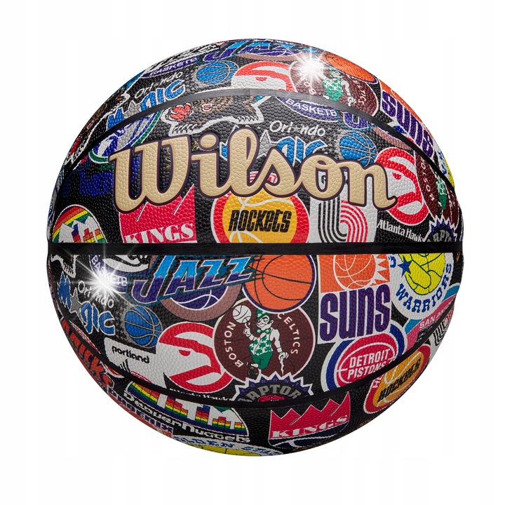 Wilson NBA All Team Retro kosárlabda, 7-es méret, uniszex, kompozit bőr, többszínű