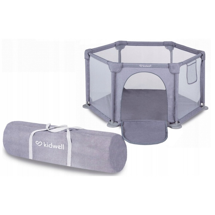 Манеж за деца Kidwell, 120x120см, сив, за деца до 6 години