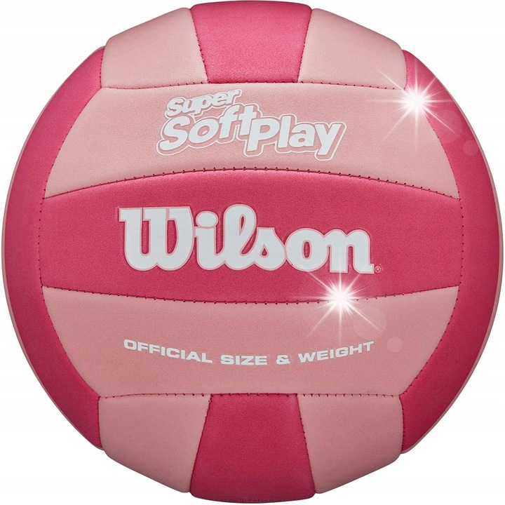 Волейболна топка Wilson AVP Soft Play, розова, размер 5, 18 панела, за зала и плаж