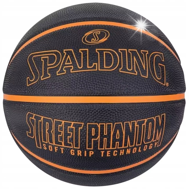 Spalding Phantom баскетболна топка, размер 6, черна, за закрито