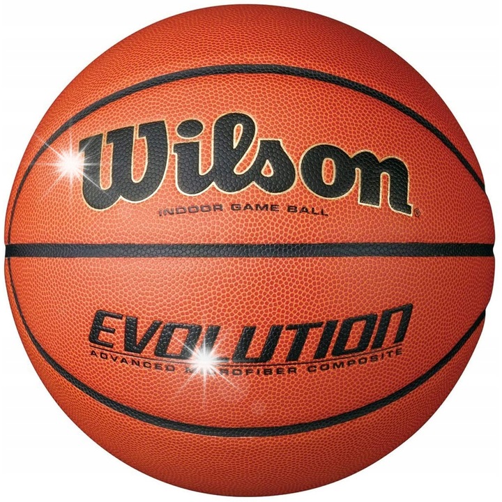 Wilson Evolution kosárlabda, 7-es méret, kompozit bőr, nedvességelvezető technológia, beltéri használatra