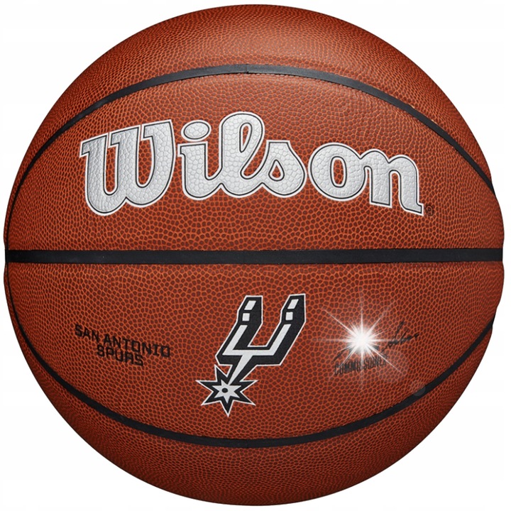 Баскетболна топка Wilson San Antonio Spurs, размер 7, за открито и закрито, каучук