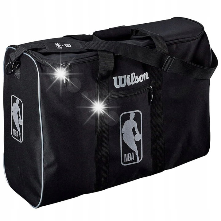 Спортна чанта, Wilson, NBA Authentic, 6 топки, черна, унисекс