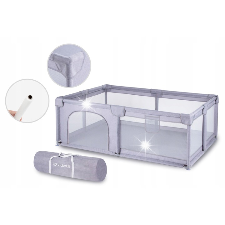 Детска площадка Kidwell FANKO, 120x180см, сива, за деца до 6 години, пълен комплект