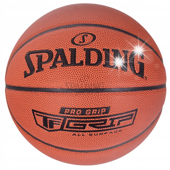 Minge de baschet Spalding Pro Grip 7, piele compozita, indoor/outdoor, 8 panouri, culoare: multicolor