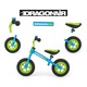 Bicicleta biegowa Milly Mally Dragon Air, 10", albastra, pentru copii 2-5 ani, cu roti pompati